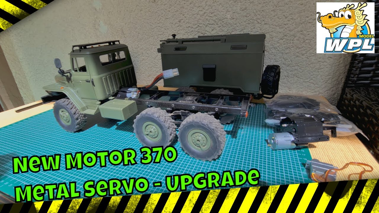 WPL B36 Ural Upgrade | Metal SERVO | 2-Speed Gearbox motor 370 / C14 C24 C54 B16 RC Truck | Rc Auto