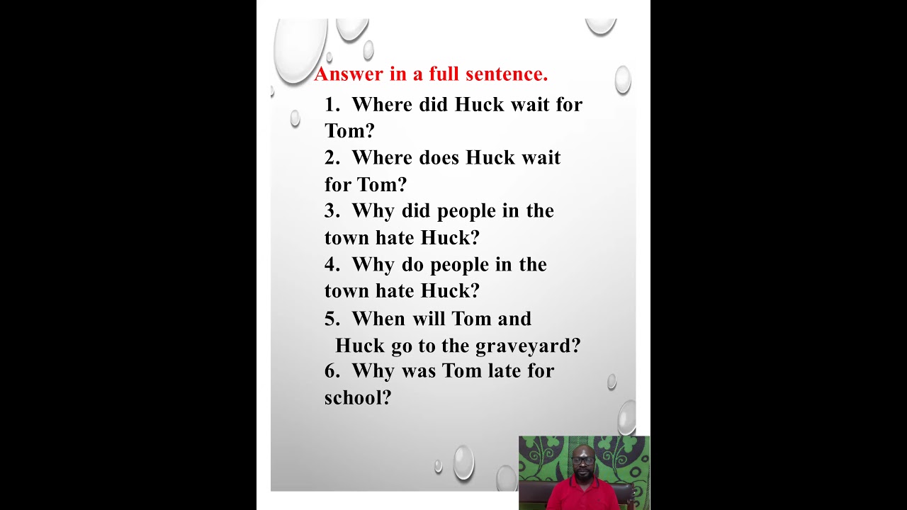 Answering full sentences