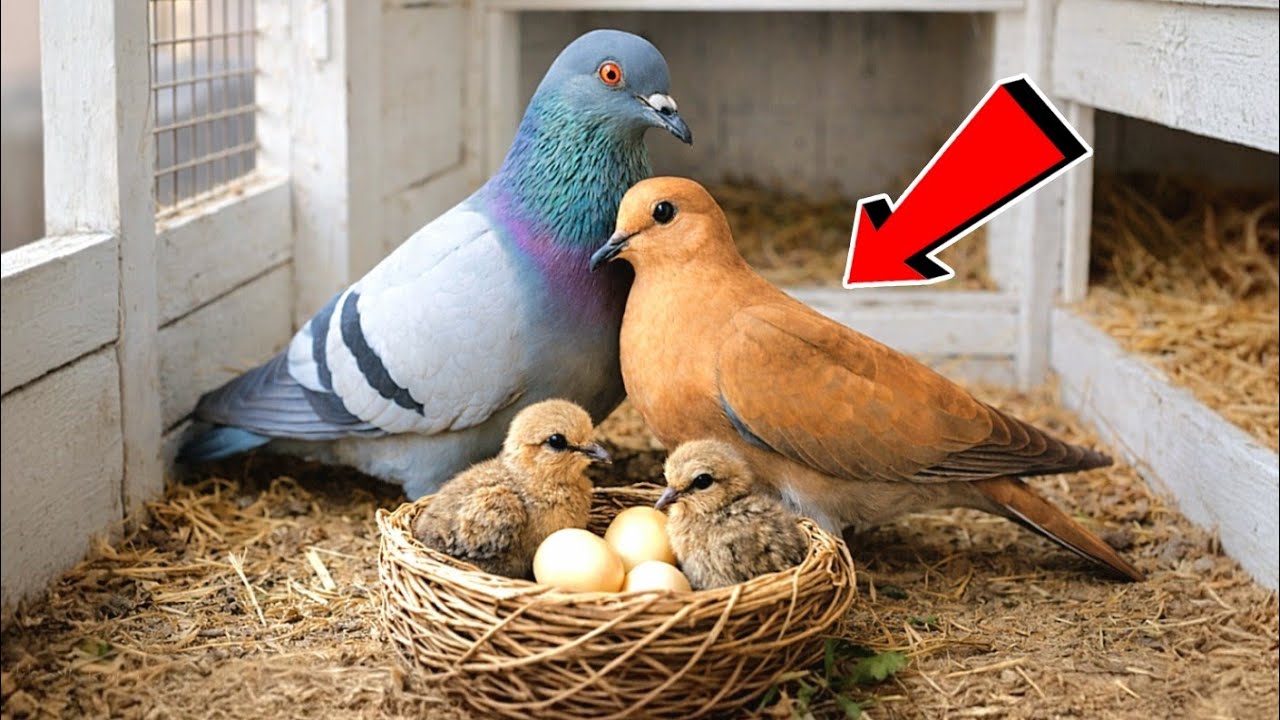 متابعة الحمام واليمام اليوميه 😍شوف وصلنا لايه في التهجين👌