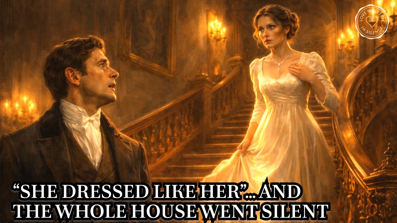 SHE WORE THE DUCHESS'S OLD GOWN BY MISTAKE—THE DUKE SAW HER ON THE STAIRS AND COULDN'T BREATHE