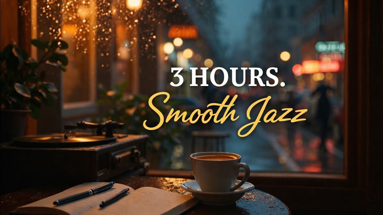Rainy Night Café – 3 Hours of Smooth Lo-Fi Jazz for Studying & Relaxing