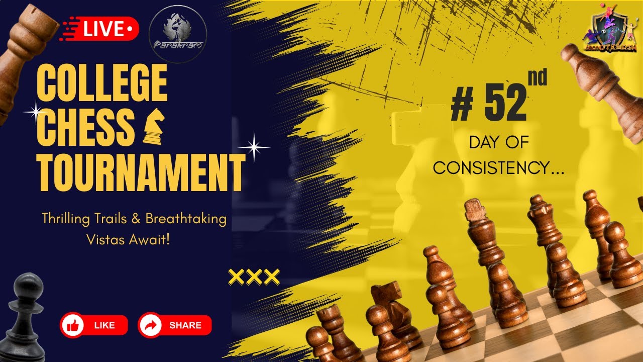 COLLEGE CHESS TOURNAMENT ♟️DAY 52 OF CONTINUOUS STREAMING #chess #trending #shorts  #livestreaming