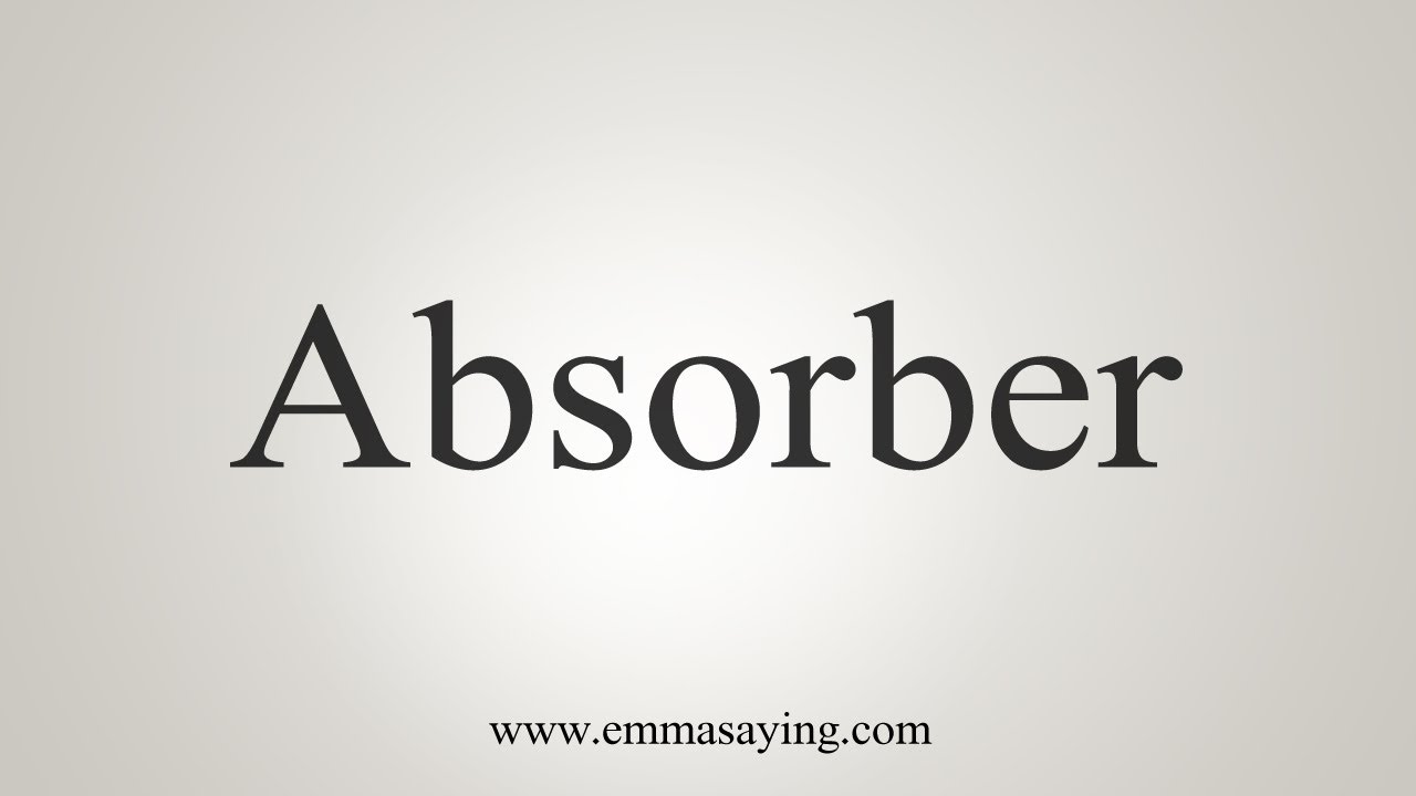 How To Say Absorber