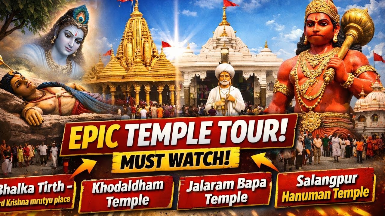 Bhalka Tirth || Virpur || Salangpur Hanuman | Gujarat Temple Road Trip Vlog #vlog 