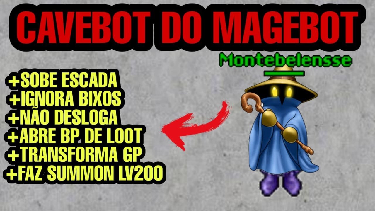 CAVEBOT NO MAGEBOT ( TUTORIAL COM AS MELHORES DICAS)
