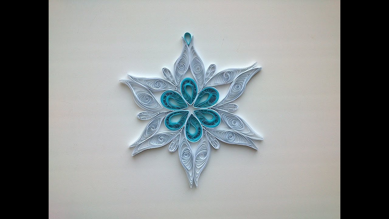 Quilling Сhristmas decorations: make beautiful Quilling snowflake.