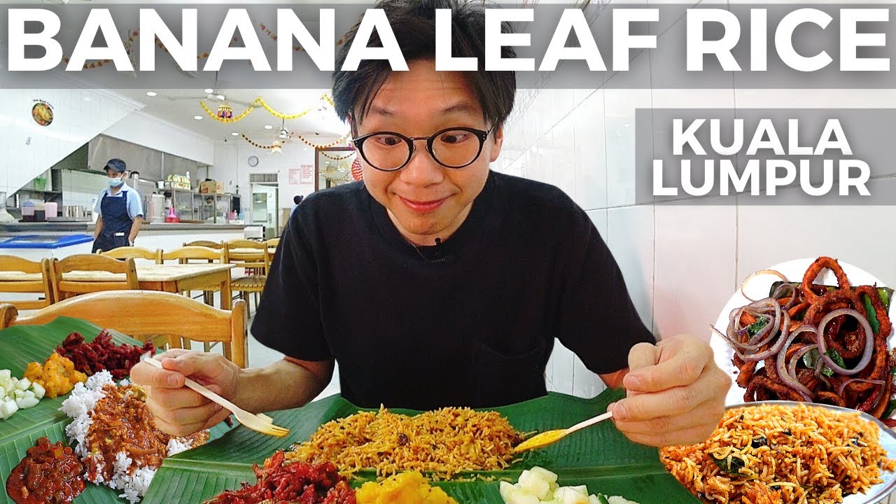 🇲🇾 Наш выбор ЛУЧШЕГО риса с банановыми листьями в Куала-Лумпуре! | Индийская кухня (EN/中CC)