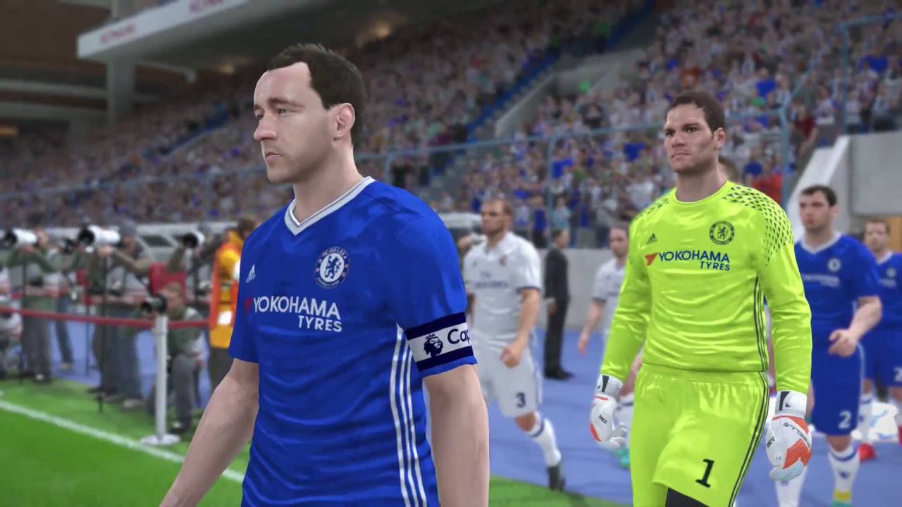 Pro Evolution Soccer 2017 Chelsea vs Real Madrid (1080p 60fps)