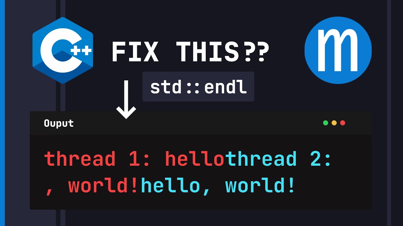Does std::endl fix your multithreaded prints? (C++)