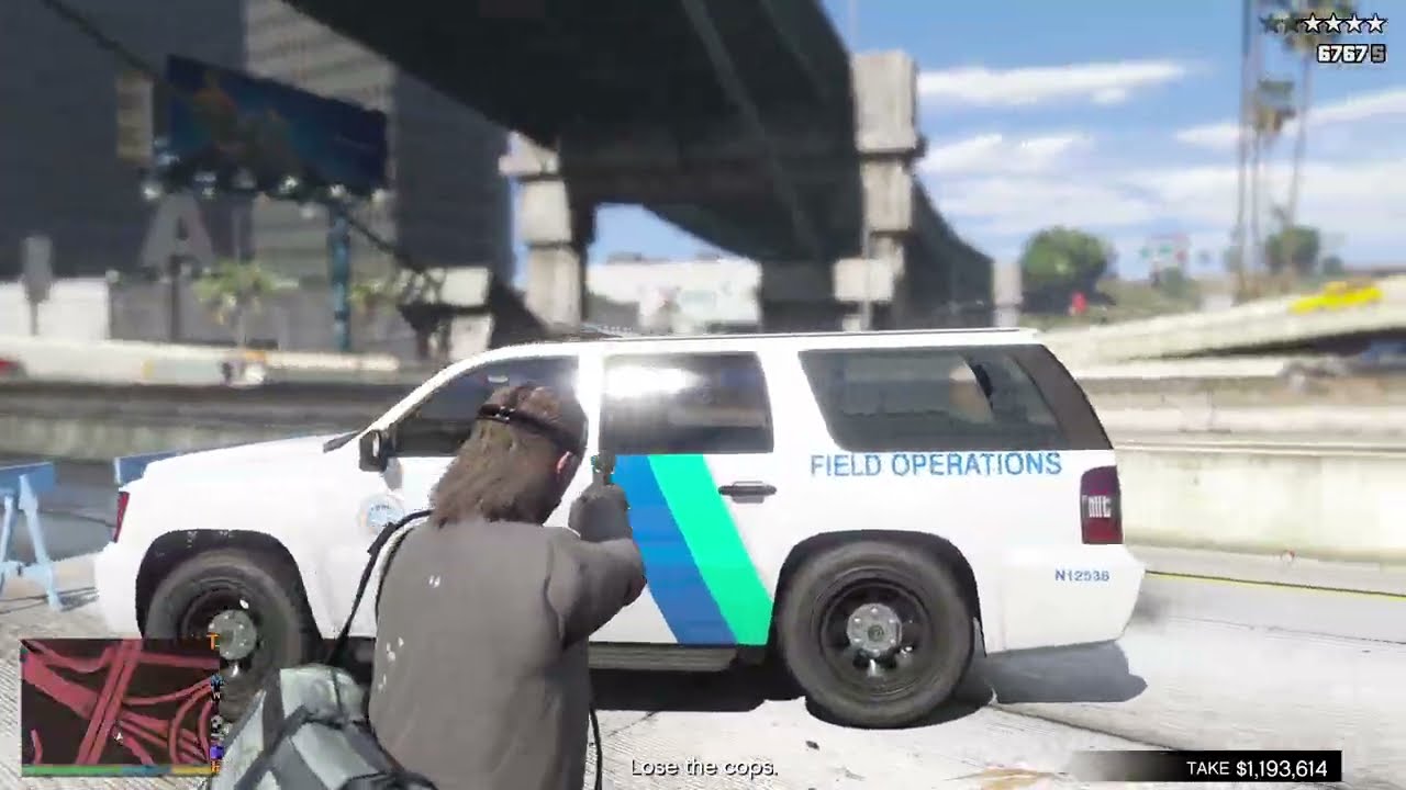 GTA 5 - Airport Subway Vault Heist + Ten Star Escape [R.D.E 4.1.2]