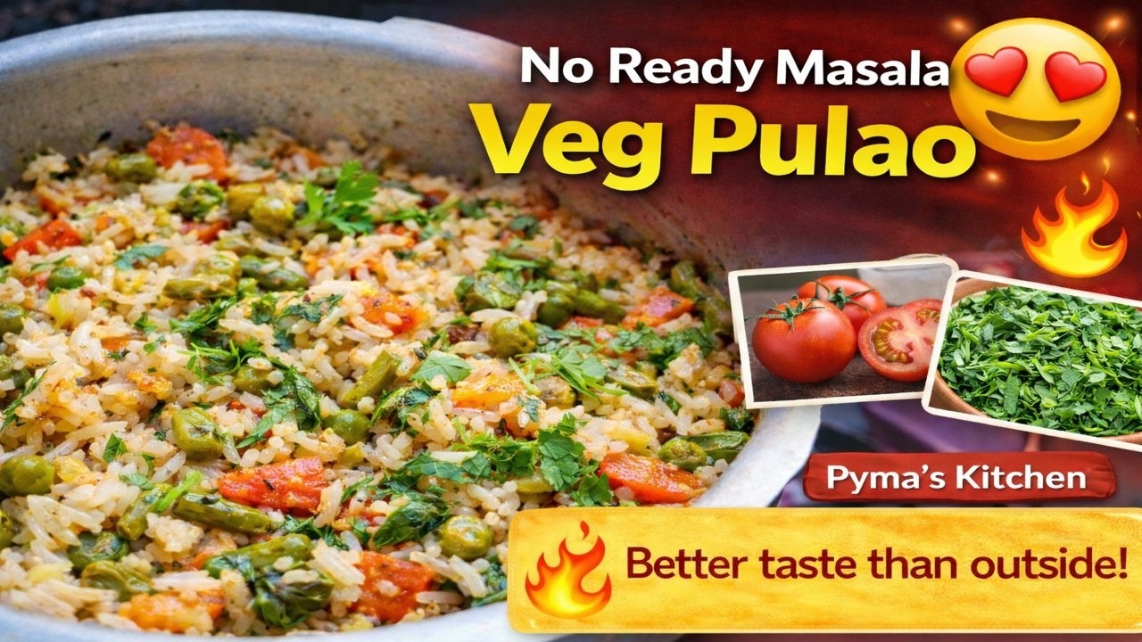 👉 No Ready Masala Veg Pulao 😍🔥