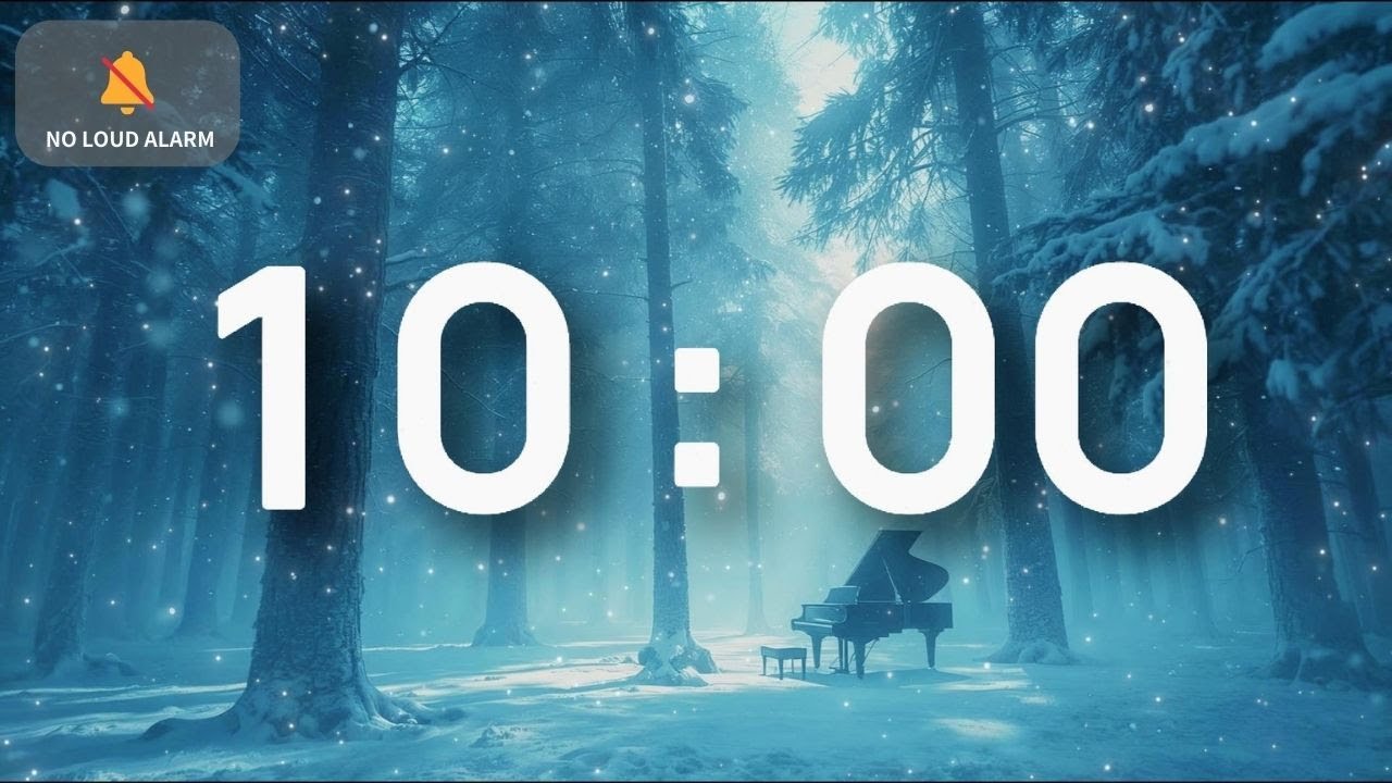 10 Minute Winter Classroom Timer with Relaxing Music | Calm Focus | No Alarm