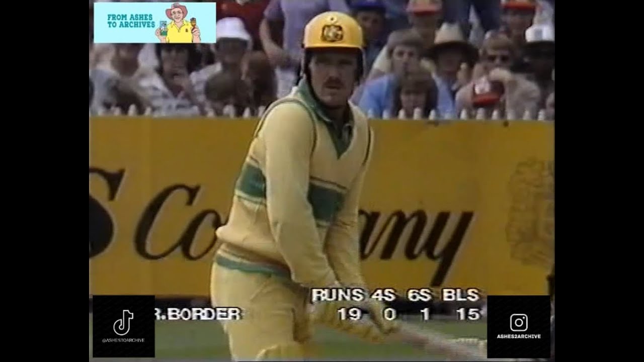 Massive!! Allan Border smashes Viv Richards for a huge six during the 2nd WSC Final MCG January 1985