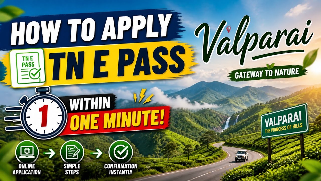 How to apply TN E_Pass🤘🏼💥within one min🥵watchtill end #epass #travel #valparai #tamilvlog #motovlog