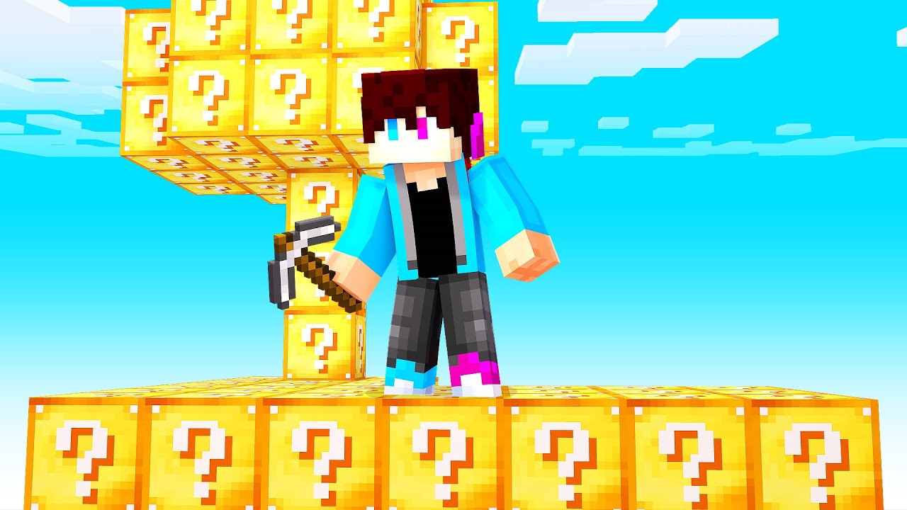 SKYBLOCK Gemaakt Van LUCKYBLOCKS In MINECRAFT!