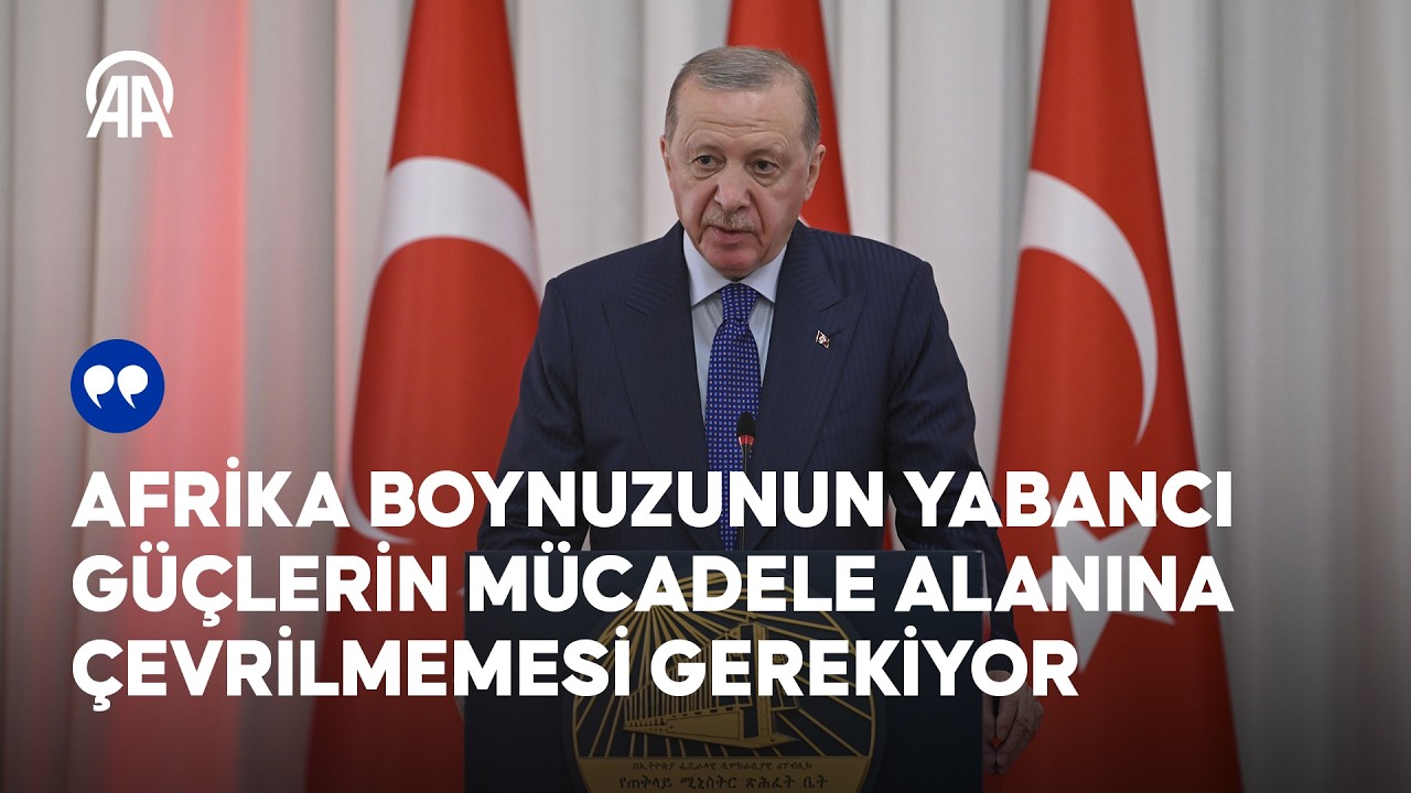 Cumhurbaşkanı Erdoğan, Etiyopya Başbakanı Abiy Ahmed ile ortak basın toplantısında konuşuyor