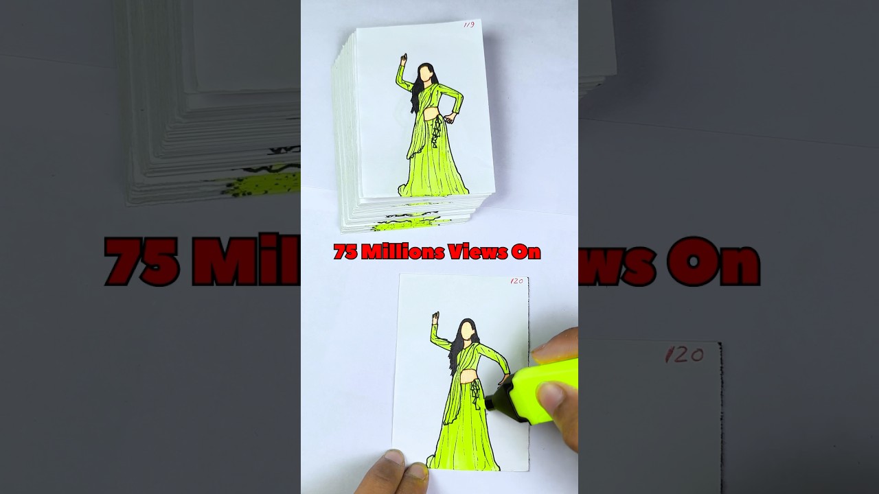 Nachu mein aaj cham cham cham Make By Flipbook Art #shortsviral #shorts #flipbookanimation #flipbook