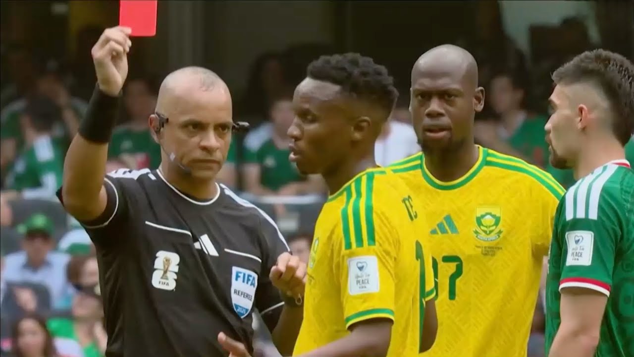Red Card! Themba Zwane Shocking Red Card vs Mexico, Mexico vs South Africa Fifa World Cup 2026