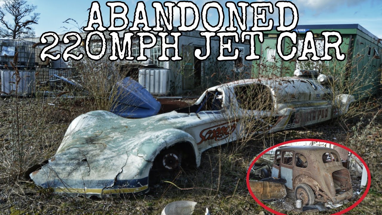 I found the scorpion drag racing car + other classic cars abandoned at an old RAF base