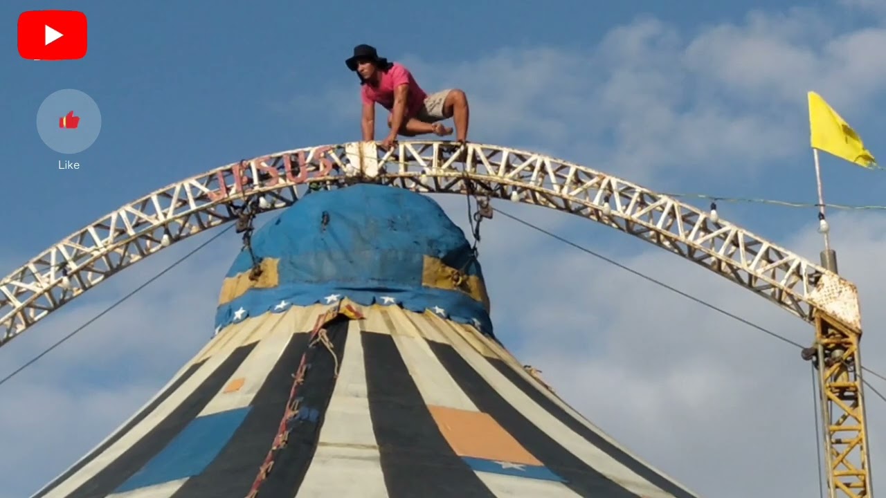 circo do chameguinho desmontando