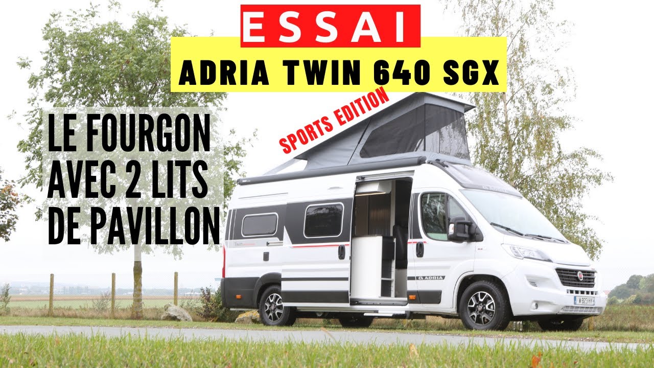 Adria Twin 640 SGX Sports Edition avec toit relevable