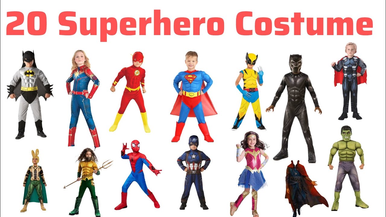 SuperHero Costumes Name|सुपर हीरो के नाम|Hindi and english|Kids knowledge video|kids video
