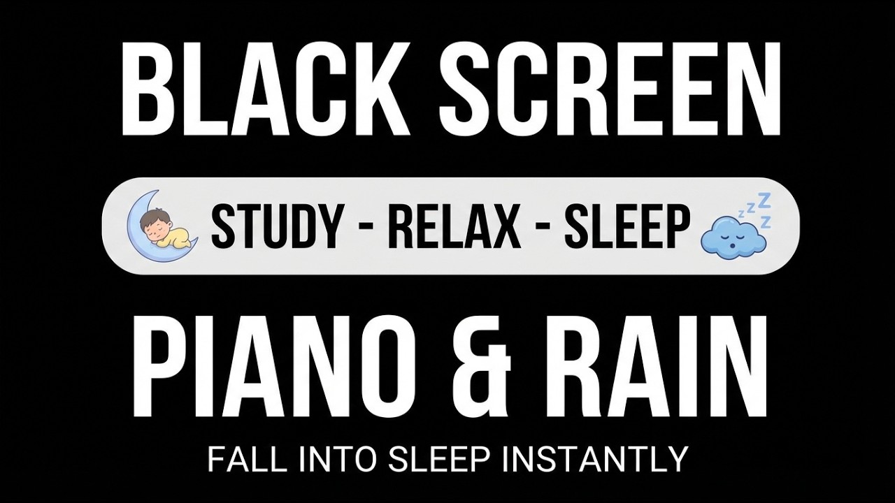 Soothing Rain Sounds & Soft Piano - 10 Hours Relaxation Music No Mid Ads | Stress Relief, Deep Rest