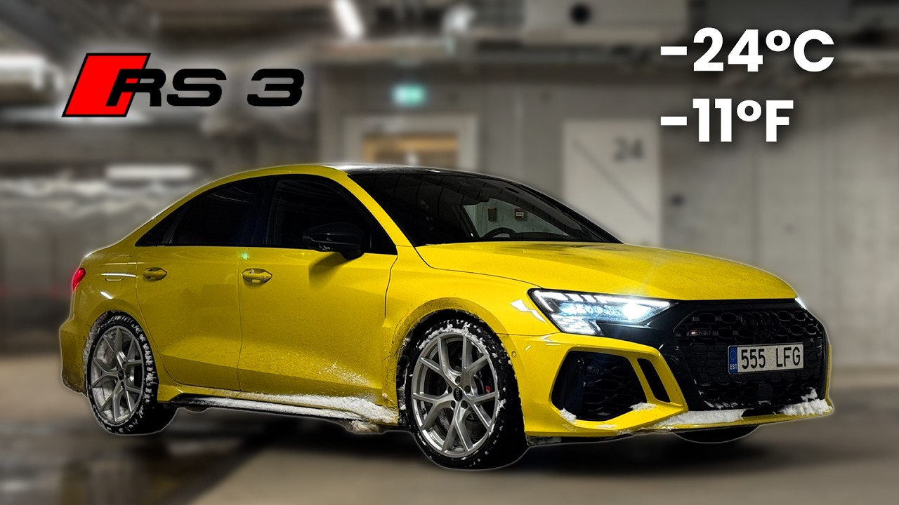 Life with Audi RS3 in Winter Conditions - Cold Start + POV Drive