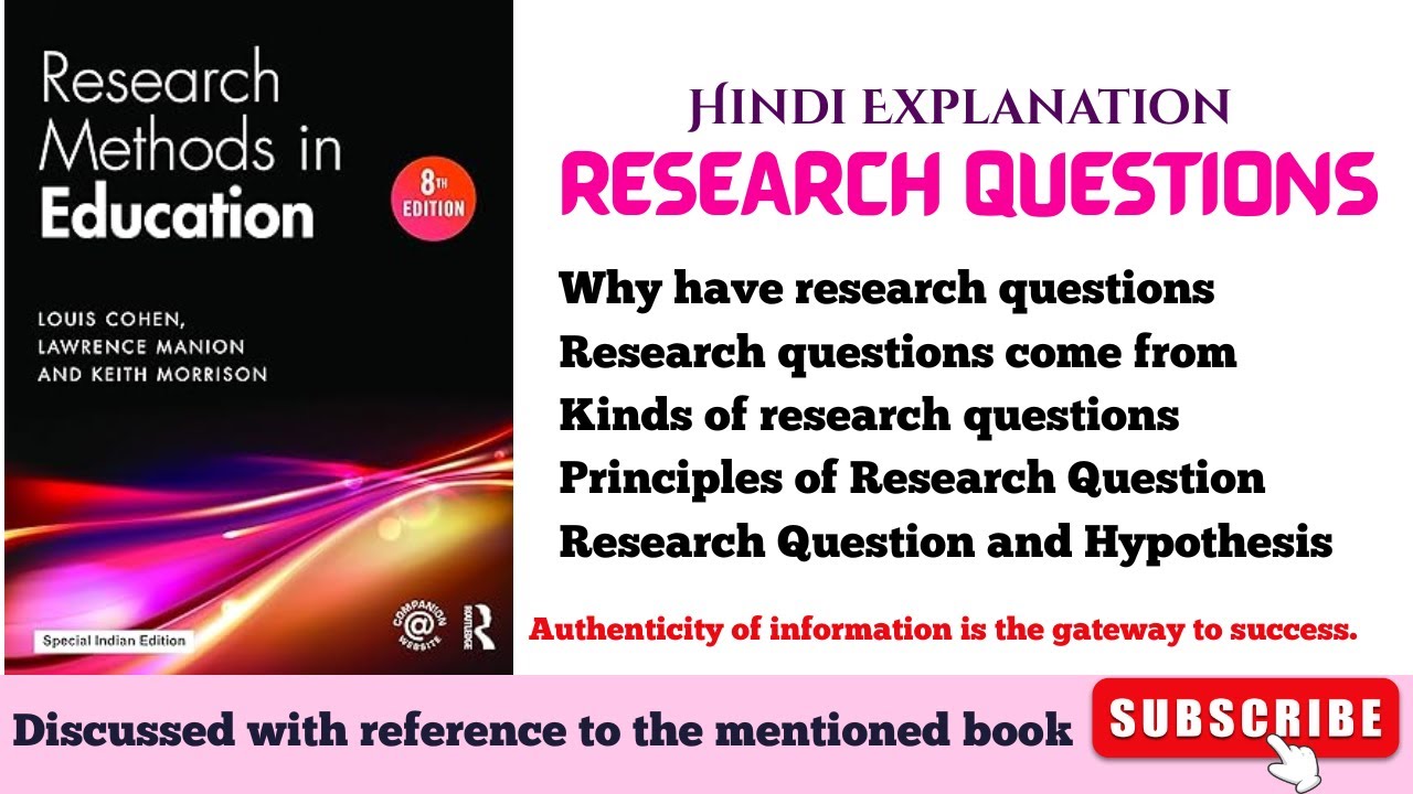 Research Questions | Meaning, Sources, Types, Principles & Relationship with Hypotheses