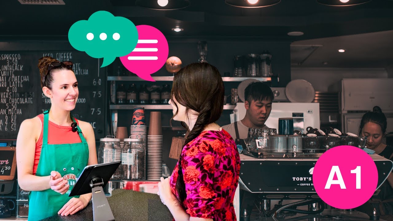 How to order at a cafe in English | Beginner English Lesson 19