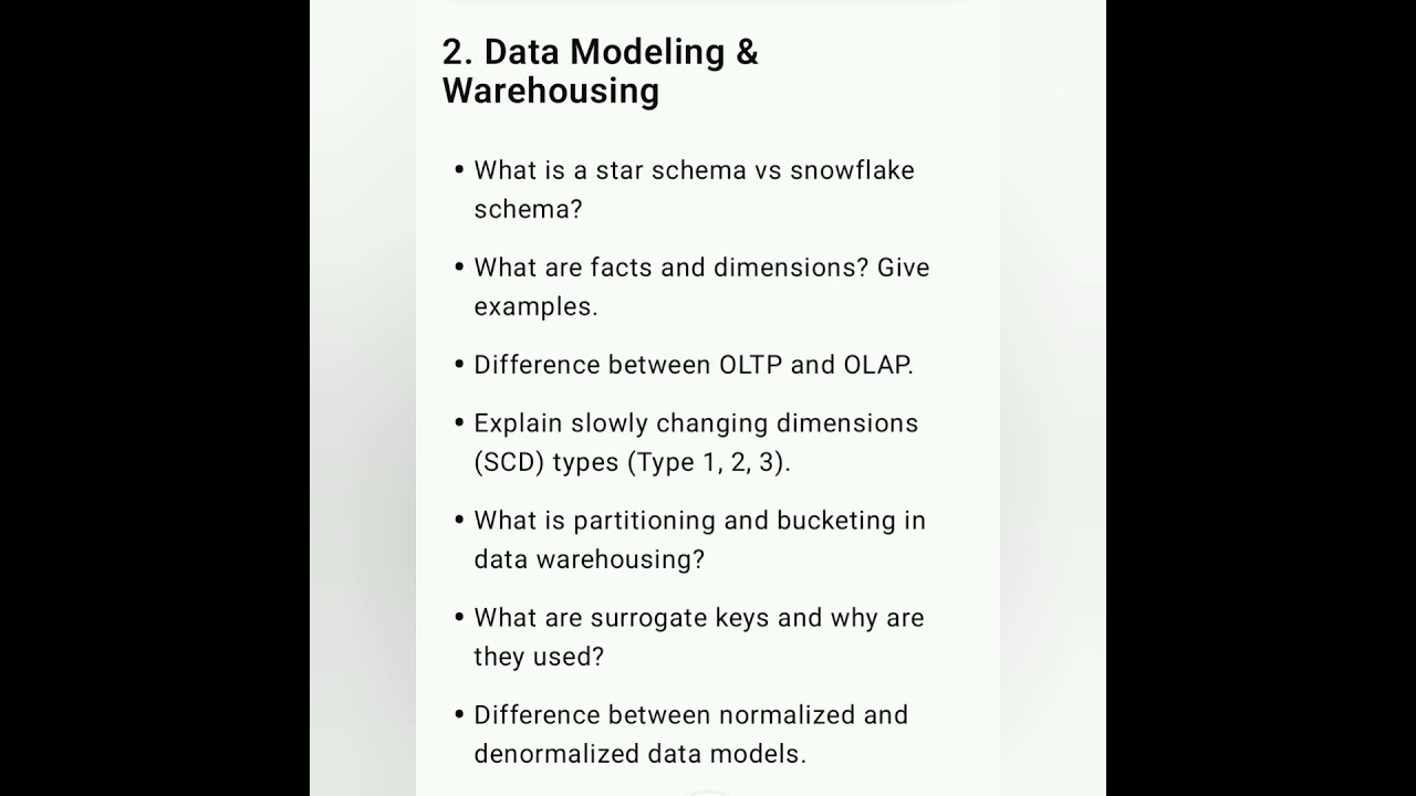 Data engineering frequently asked Interview questions