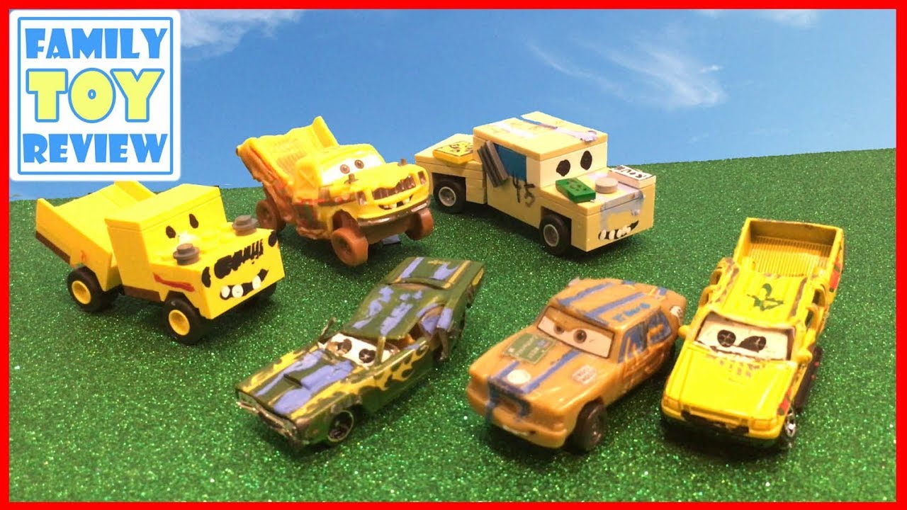 Disney Cars 3 Toys DiY HOW TO Make Custom Lego Thunder Hollow Taco APB & T-Bone