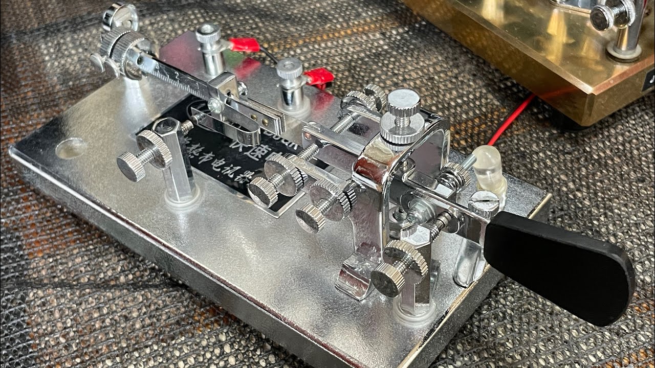 中国製バグキーDJGK-1型 Chinese morse Key  快速電鍵で和文電信打電