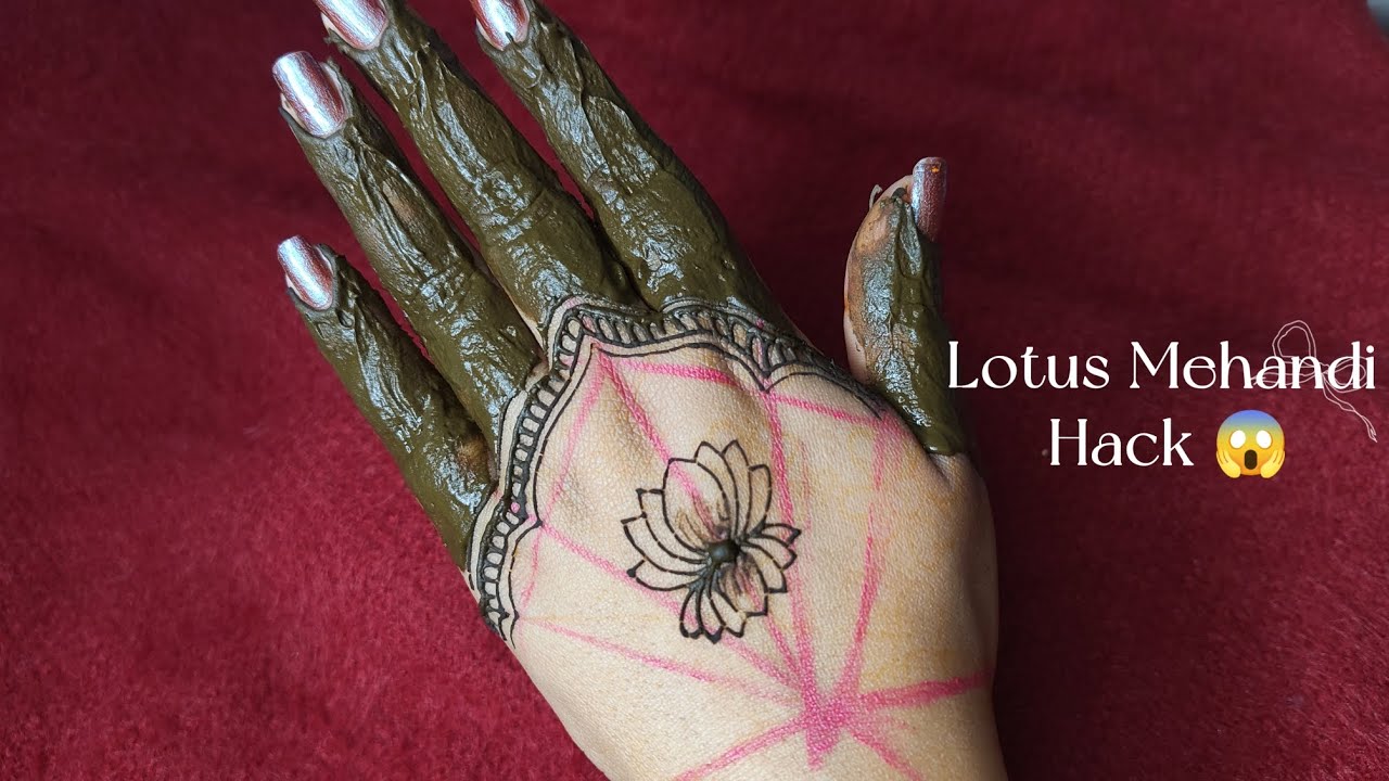 Easy Lotus Mehendi Design 🌸 Step-by-Step for Beginners #mehandihack #lotusmehendi #mehandidesign 
