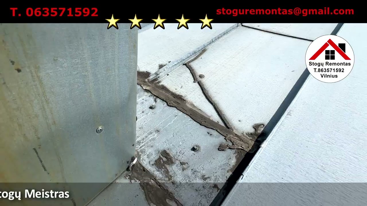 Defektacija - Falcinė stogo danga. Kaminai! Stoglangiai!