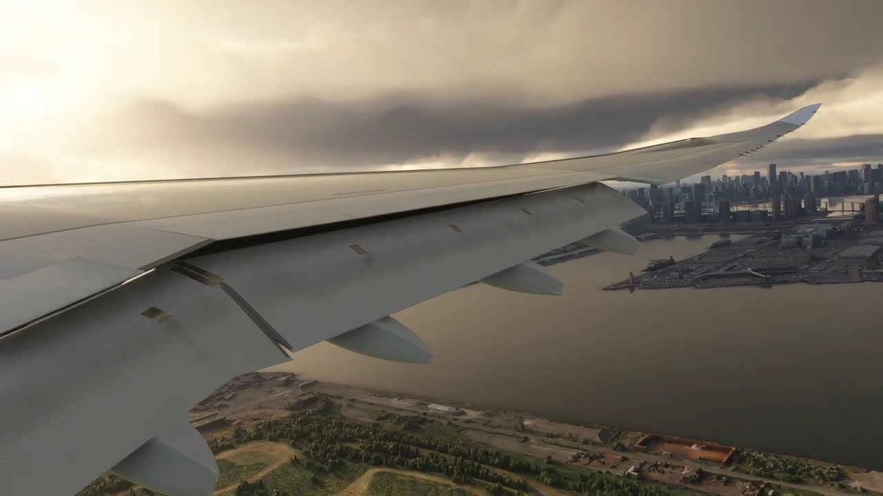 Landing in Tokyo - Airbus A330 [Wing View]