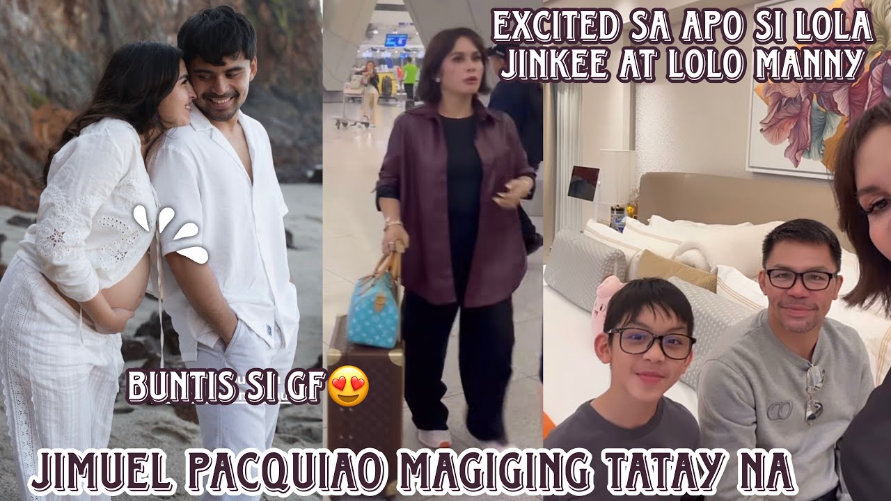 Lolo at Lola na sina Manny Pacquiao at Jinkee 😍 buntis ang girlfriend ni Jimuel Pacquiao