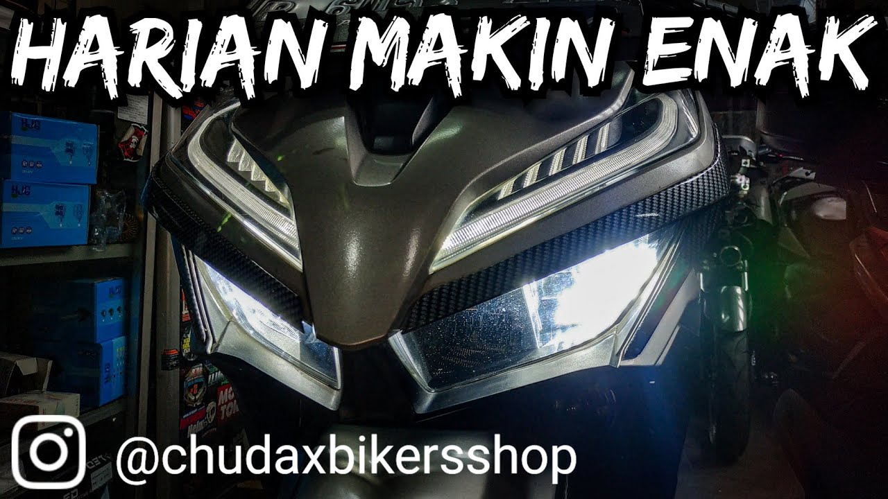 riview new Vario modifikasi lampu LED untuk harian || Chudax biker shop