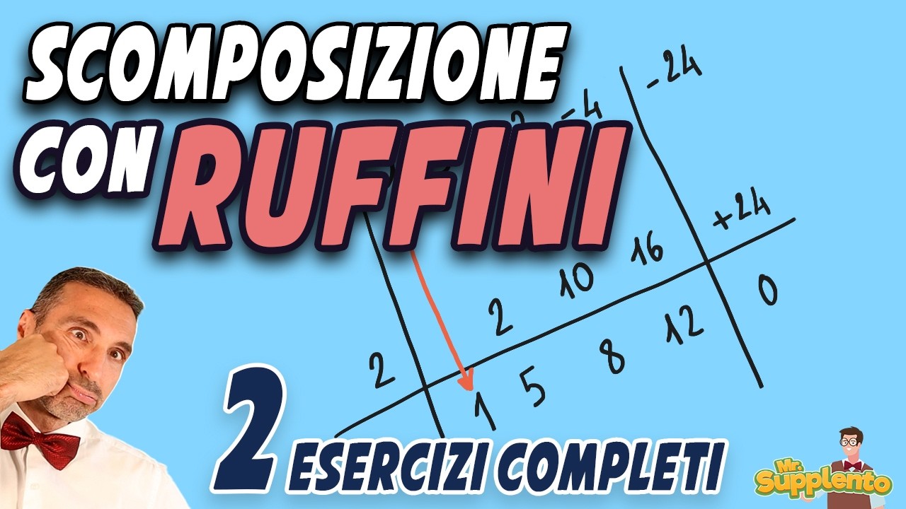 Scomposizione con il metodo di Ruffini  -  Spiegazione facile - Mr Supplento
