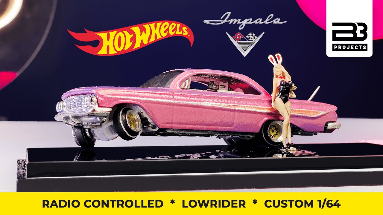 First in the World 1:64 RC Lowrider '61 Impala With Working Hydraulics #RCHotwheels #BBPROJECTS