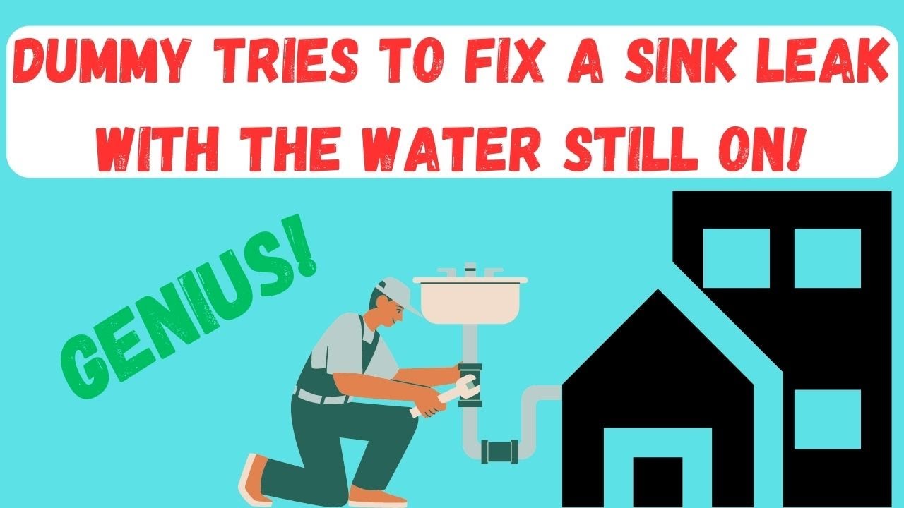 Dummy Tries to Fix a Sink Leak with the Water Still On! #slumlord