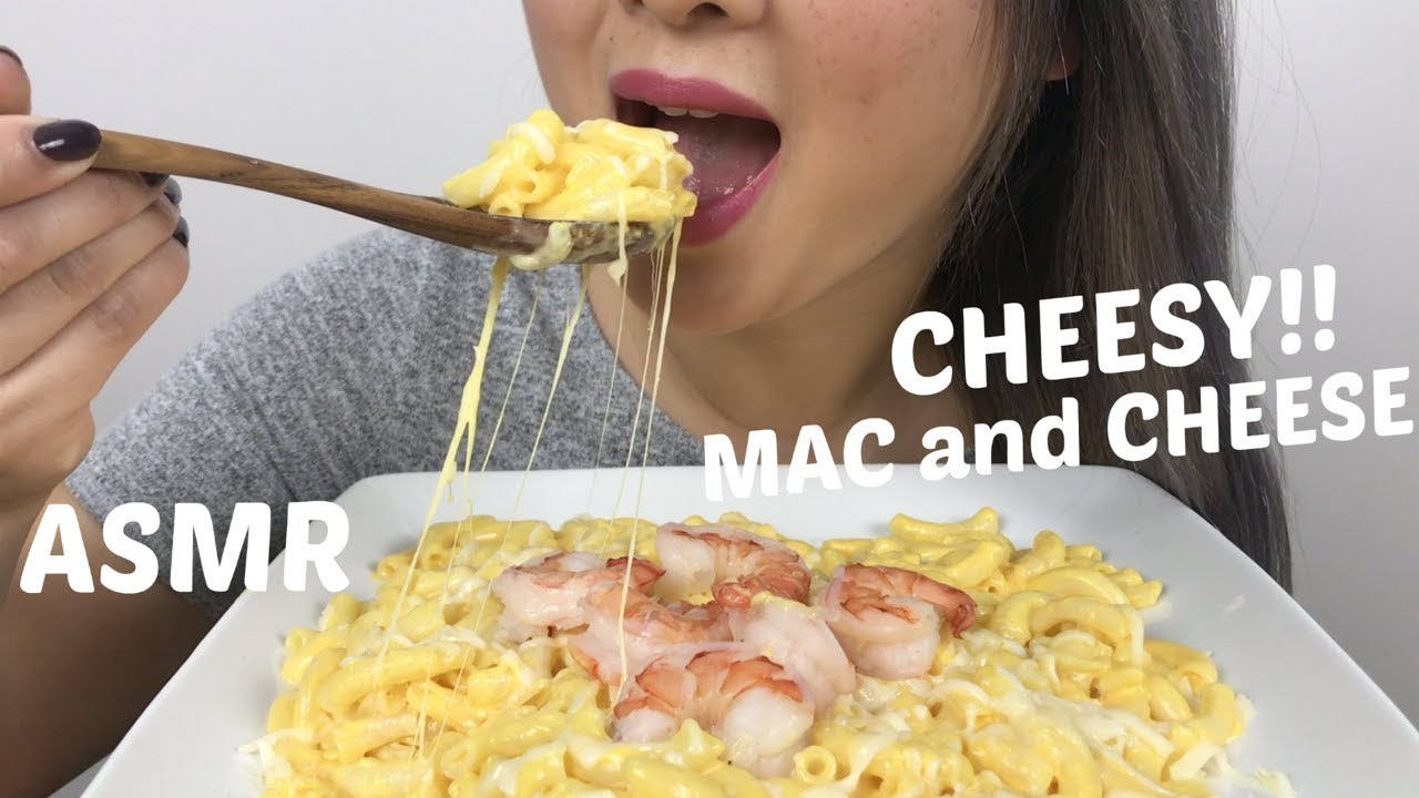 CHEESY MAC and CHEESE | *NO TALKING ASMR Eating Sounds | N.E Lets Eat