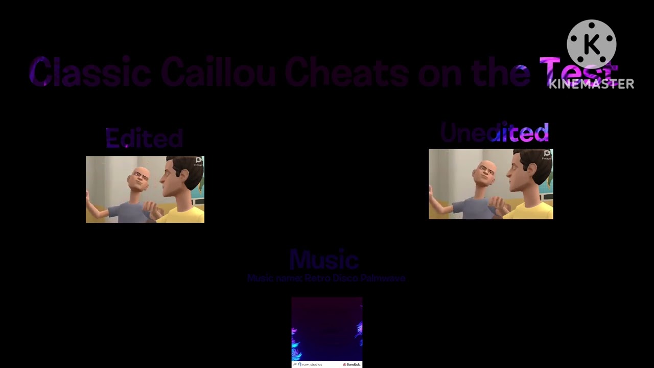 Classic Caillou Cheats On the Test Comparison (SPOILERS) (​⁠Credit to @ClassicCaillouGrounded)