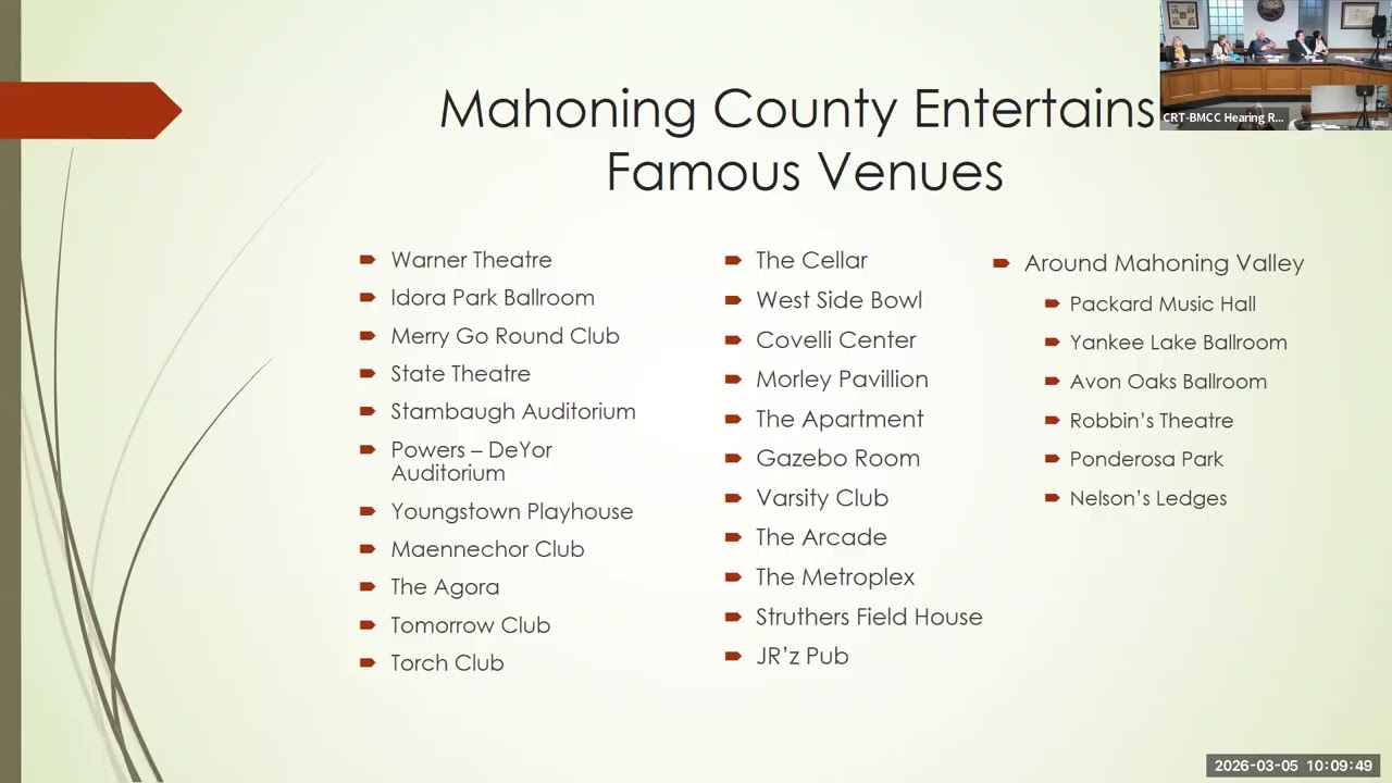 March 5, 2026 Mahoning County Commissioners' Board Meeting