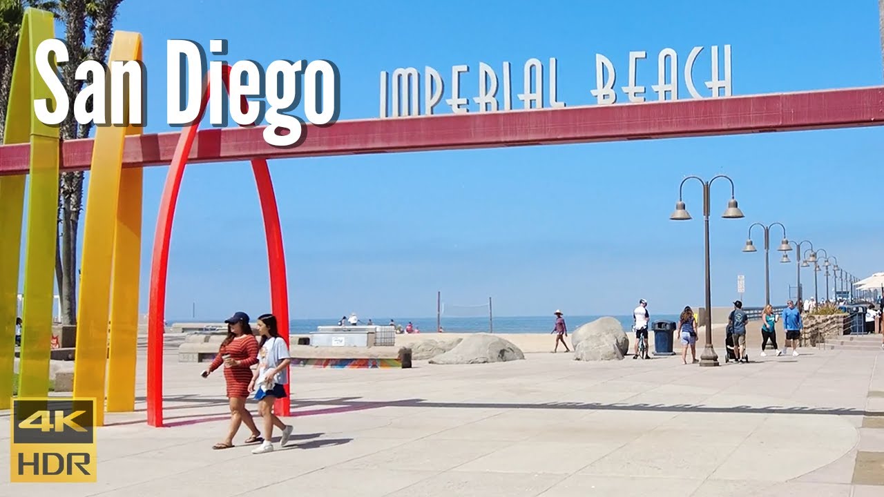 San Diego California - Imperial Beach - 4K Walking Tour