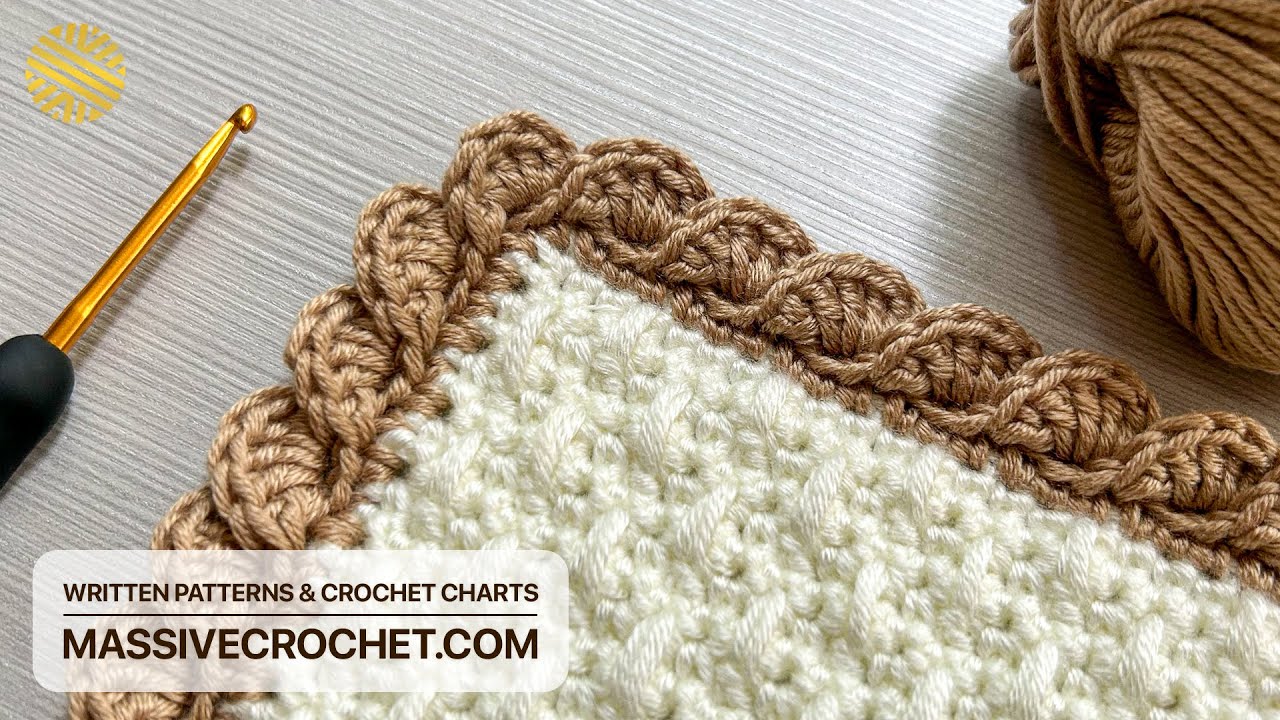 The Most WONDERFUL & EASY Crochet Border for Beginners! 👌 ✅ CUTE Crochet Edging for Baby Blanket