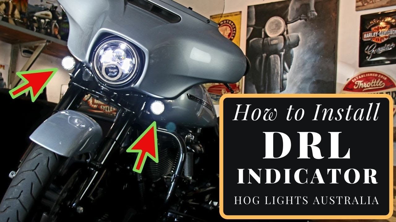 Установка указателей поворота DRL - Harley-Davidson STREET GLIDE (HOG LIGHTS АВСТРАЛИЯ)