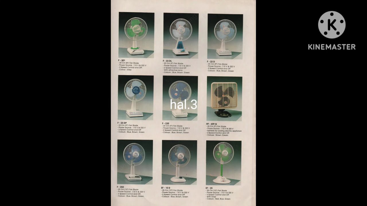 Model kipas Maspion yang ada di katalog tahun 1990an