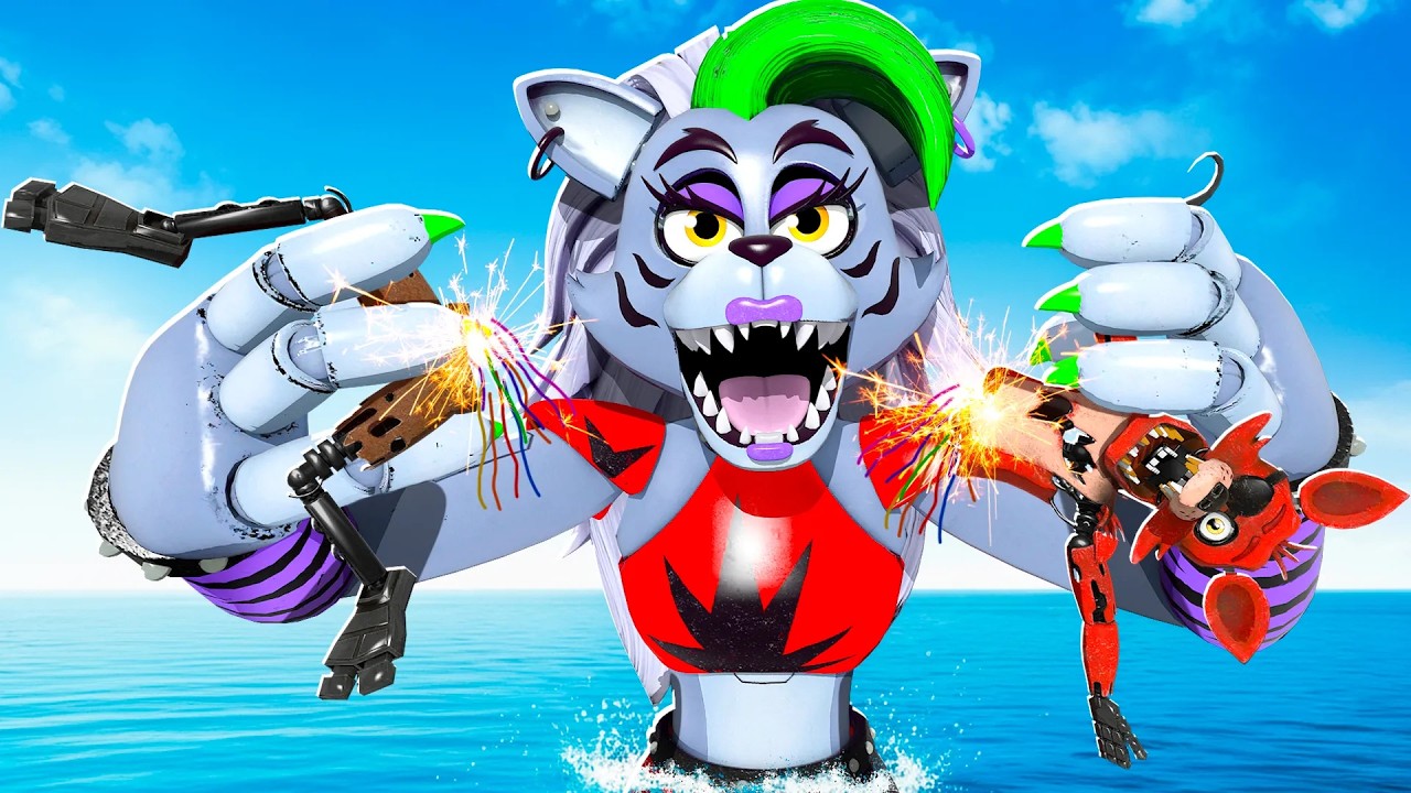 GIANT Roxanne Wolf RIPS APART FNAF Animatronics in Bonelab VR