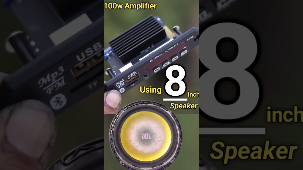 100w Amplifier with 8inch speaker | Gold AP55 100W Amplifier #ytshorts #youtubeshorts #shortsfeed